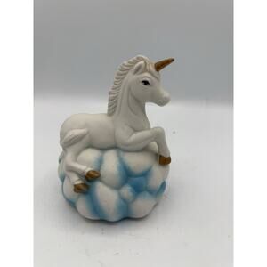 Vintage Ceramic Unicorn on Cloud Figurine 4.5” Tall Worldwide Japan